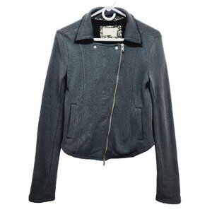 Anthropologie SATURDAY SUNDAY WOMEN'S FLEECE KNIT MOTORCYCLE JACKET green Size X